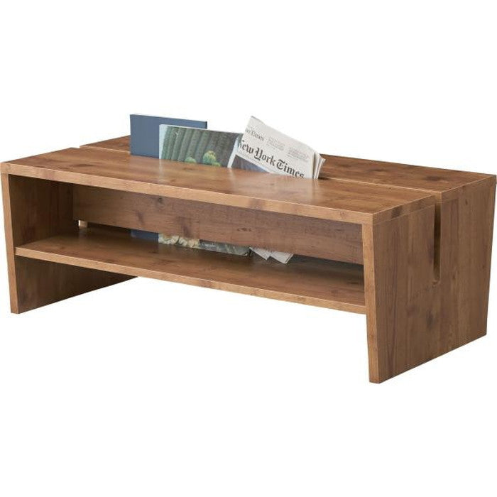 マガジンラックテーブル ナチュラル W100×D55×H36 azu-le-300の画像