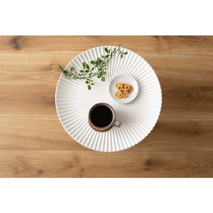 トレーテーブルM グレー ベージュ ホワイト φ40×H37 トレーテーブル サイドテーブル ミニテーブル トレー 小物入れ 花台 フラワースタンド ソファサイド ベッドサイド モロッコ風 おしゃれ ナチュラル シンプル かわいい 天然木 azu-lfs-191の画像