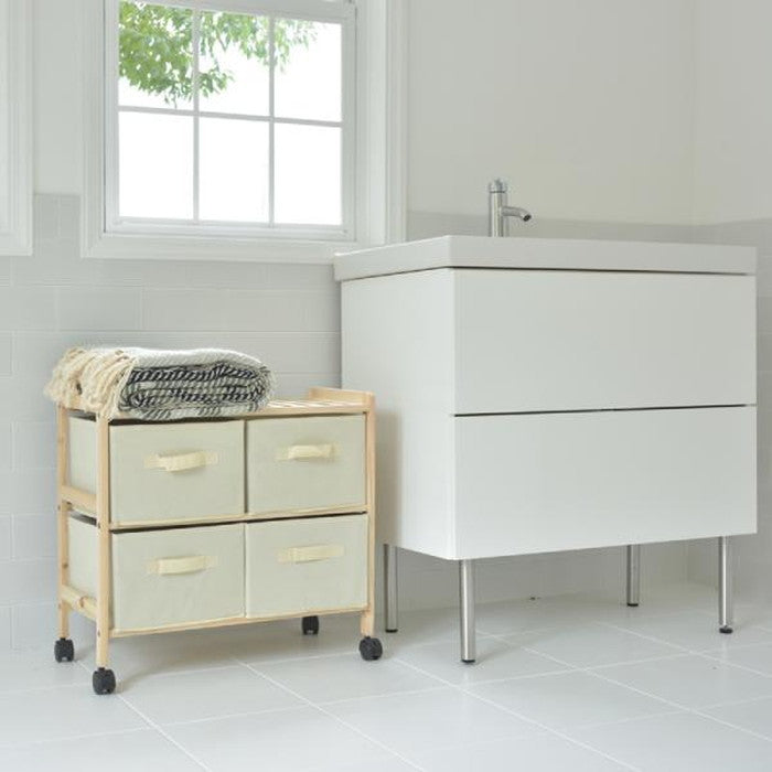 リリー ワゴンチェスト ナチュラル W59×D28×H55 azu-lfs-376の画像