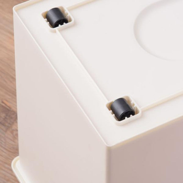 スタッキング ペール ごみ箱 ゴミ箱 ダストボックス トラッシュ30L スリム ブラウン グリーン ホワイト W28×D45×H51 ゴミ箱 30L ダストボックス 屋外 屋内 スタッキング ポリプロピレン ごみ箱 分別ゴミ箱 キッチン フラップロック スタッキングペール マット アースカラー ブラウン グリーン ホワイト azu-lfs-760の画像