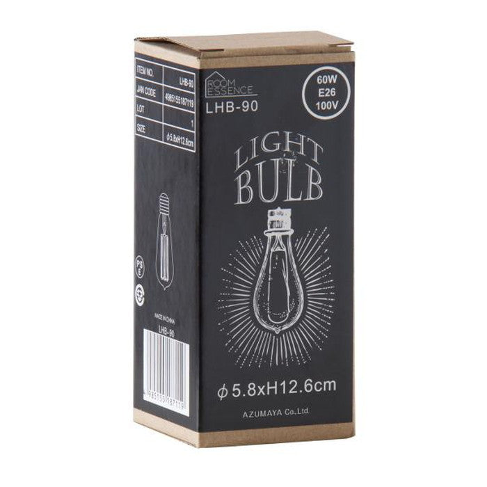 エジソン球S クリア W5.8×D5.8×H12.6 電球 azu-lhb-90の画像