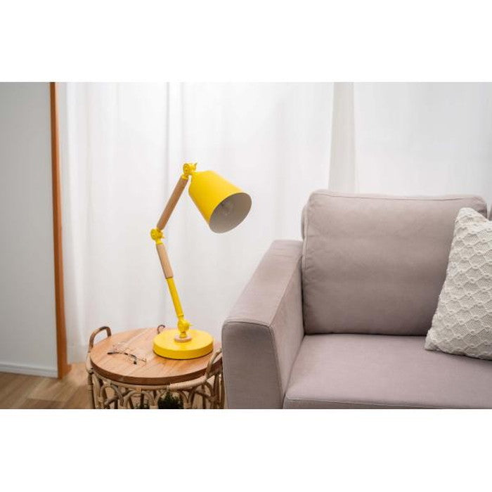 デスクライト ライトブルー ホワイト イエロー W17×D29-50×H82-37 デスクライト LED ライト 角度調節 卓上ライト 照明 机 学習机 デスク 在宅勤務 在宅ワーク テレワーク リモートワーク スタンドライト おしゃれ シンプル azu-lht-755の画像