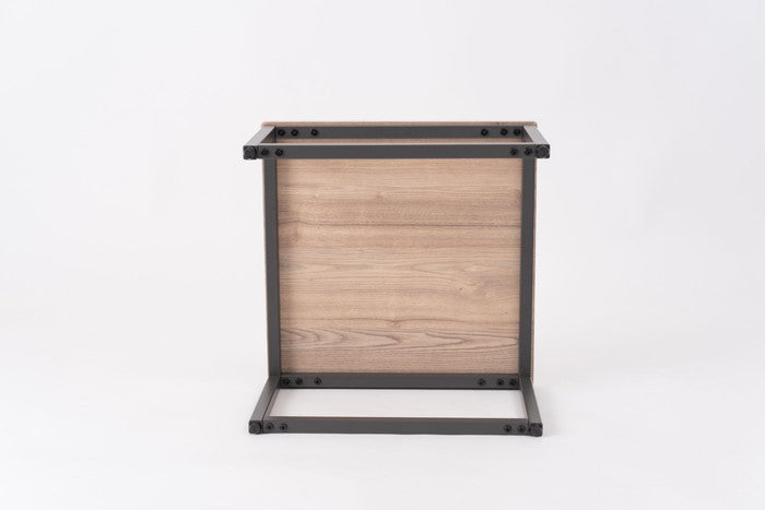 ネストテーブル ダークグレー Sサイズ:W44×D44×H28/Lサイズ:W50×D50×H32.5cm azu-mip-15の画像