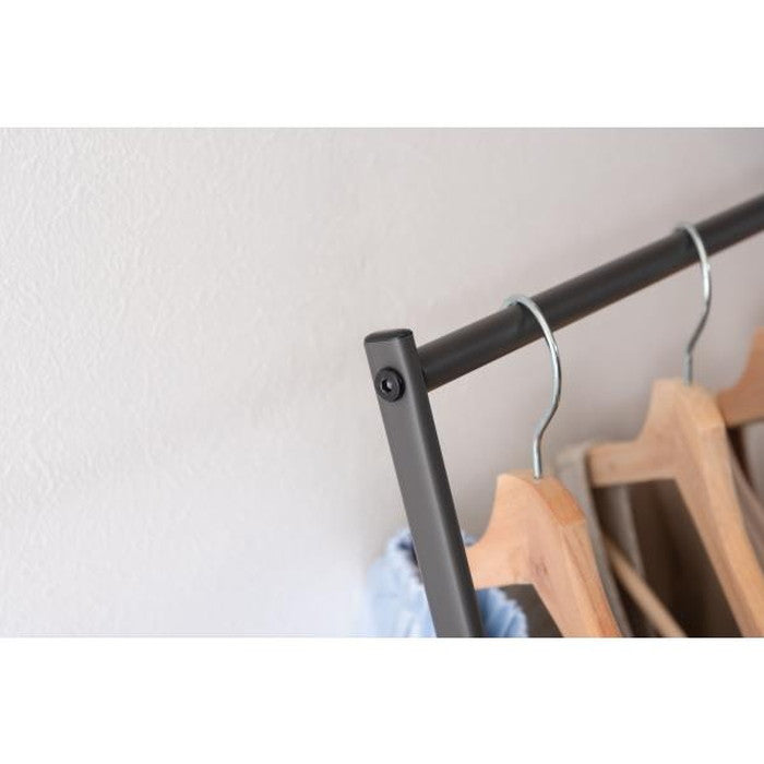 フォールディングハンガー ダークグレー ホワイト W86×D43×H151 折りたたみ 折り畳み 折畳 ハンガー 折りたたみ フォールディングハンガー 収納 スチール コットン 衣類収納 ラック 小物収納 コンパクト 軽量 大容量 azu-mip-69の画像