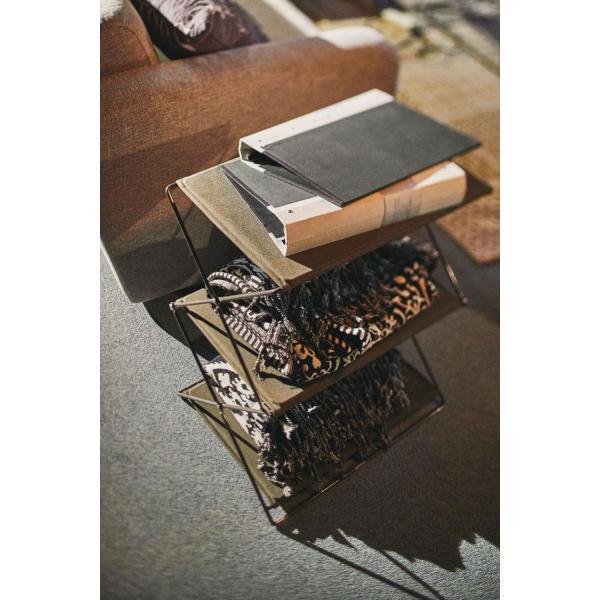 フォールディングシェルフ2D グリーン ネイビー W47×D34.5×H58.5 折りたたみ 折り畳み azu-mip-93の画像