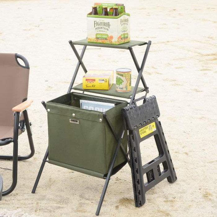 フォールディングマガジンラック ベージュ ブラック グリーン W42×D57×H77.5 折りたたみ 折り畳み 折畳 azu-mip-99の画像