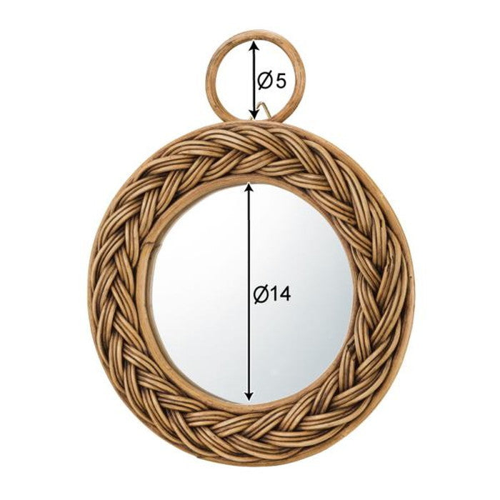 ミラー 鏡 ナチュラル W22×D3×H27.5 azu-mr-711の画像