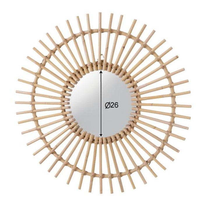 ミラー 鏡 ナチュラル W60×D3×H60 azu-mr-714の画像