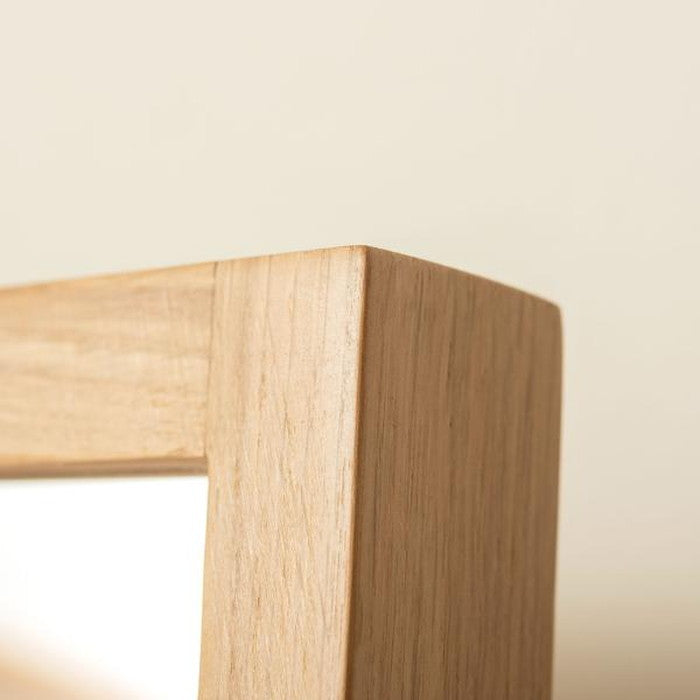 ウォールミラー 壁掛けミラー 鏡 ナチュラル W58×D3×H88 鏡 ミラー スリム ウォールミラー 壁掛けミラー 洗面ミラー おしゃれ オーク オーク無垢材 ナチュラル 北欧 姿見 飛散防止 省スペース 一人暮らし ワンルーム azu-mtk-311の画像