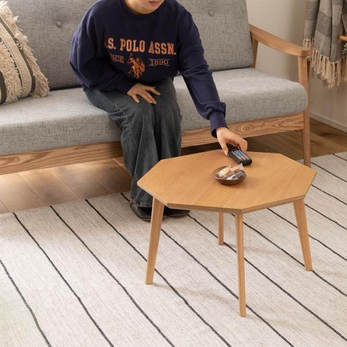 オクタゴンテーブル ナチュラル W60×D60×H36 オクタゴンテーブル センターテーブル リビングテーブル テーブル 北欧 おしゃれ シンプル かわいい 8角形 八角形 コンパクト 幅60cm 高さ36cm ソファ 座椅子 一人暮らし azu-mtk-325の画像