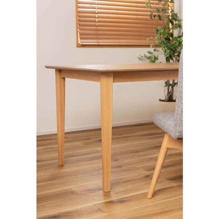 ダイニング テーブル ナチュラル W135×D80×H72 ダイニングテーブル テーブル 食卓机 北欧 おしゃれ シンプル ナチュラル 木製 天然木 省スペース かわいい 幅135cm 高さ72cm 4人掛け azu-mtk-331の画像