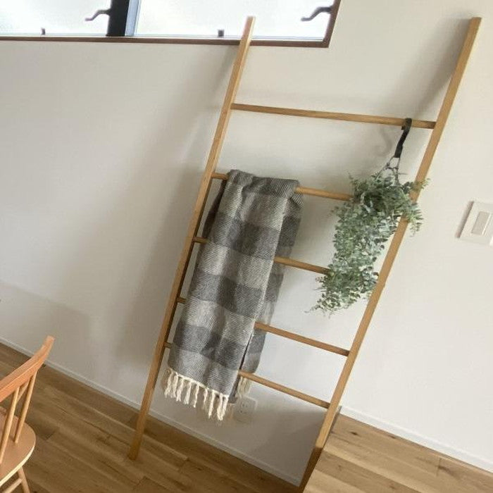 ラダーハンガー ナチュラル W60×D38×H177 azu-mtk-529の画像