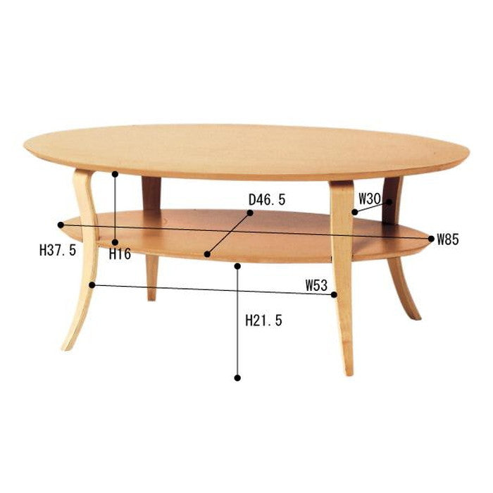 センターテーブル ナチュラル W100×D60×H42 azu-net-406の画像
