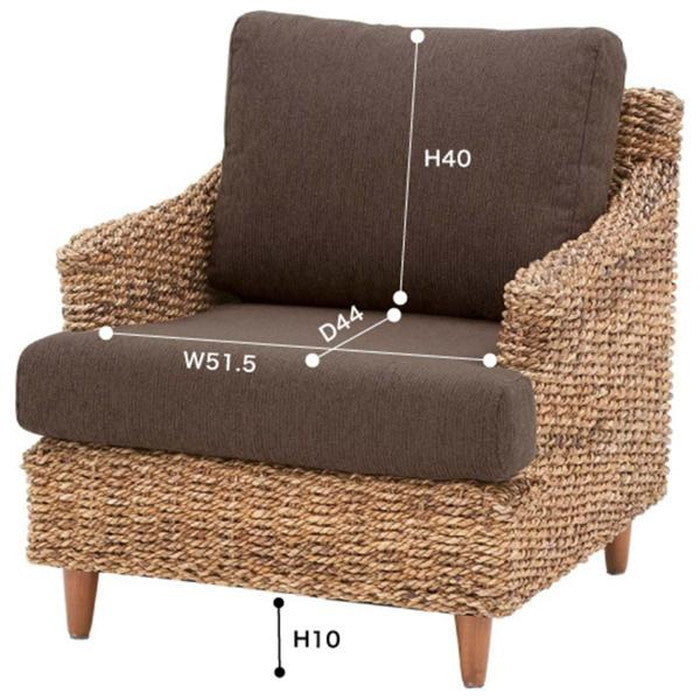 クラール ソファ ソファー sofa 1人掛 ブラウン W67×D74×H74×SH40 azu-nrs-411の画像