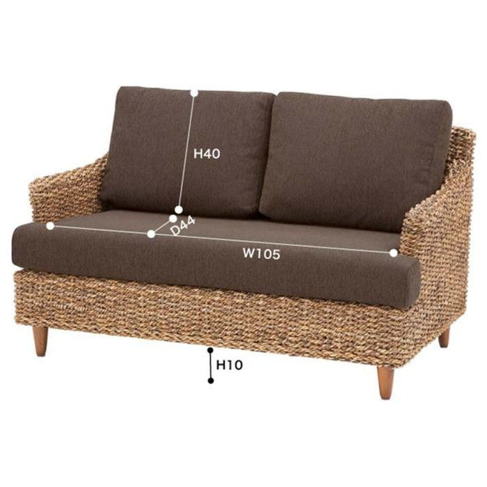 クラール ソファ ソファー sofa 2人掛 ブラウン W120×D74×H74×SH40 azu-nrs-412の画像