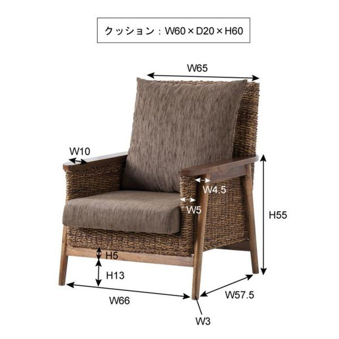 ソファ ソファー sofa ソファ ソファー sofa 1人掛 ブラウン W75×D84×H91×SH40 azu-nrs-451の画像