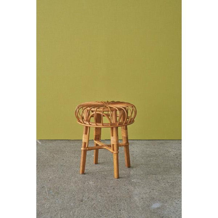 ラタンスツール ブラウン φ40×H45 azu-nrs-504の画像