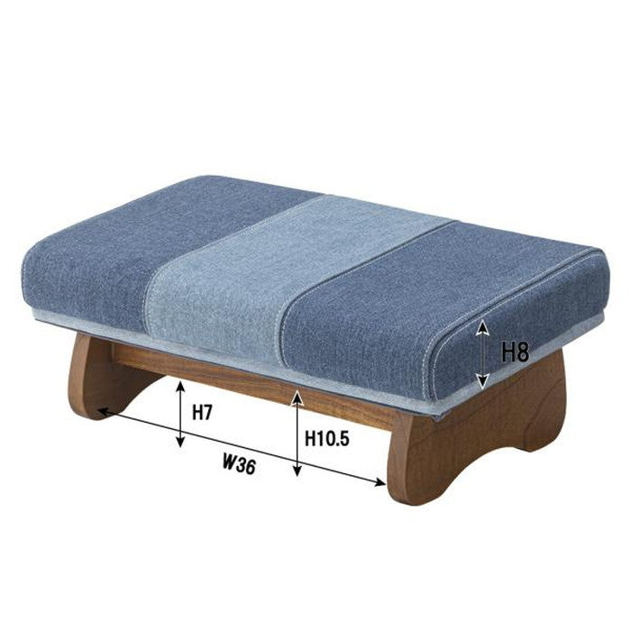 正座イス 座椅子 デニムブルー W44×D30×H19 azu-ns-613lの画像