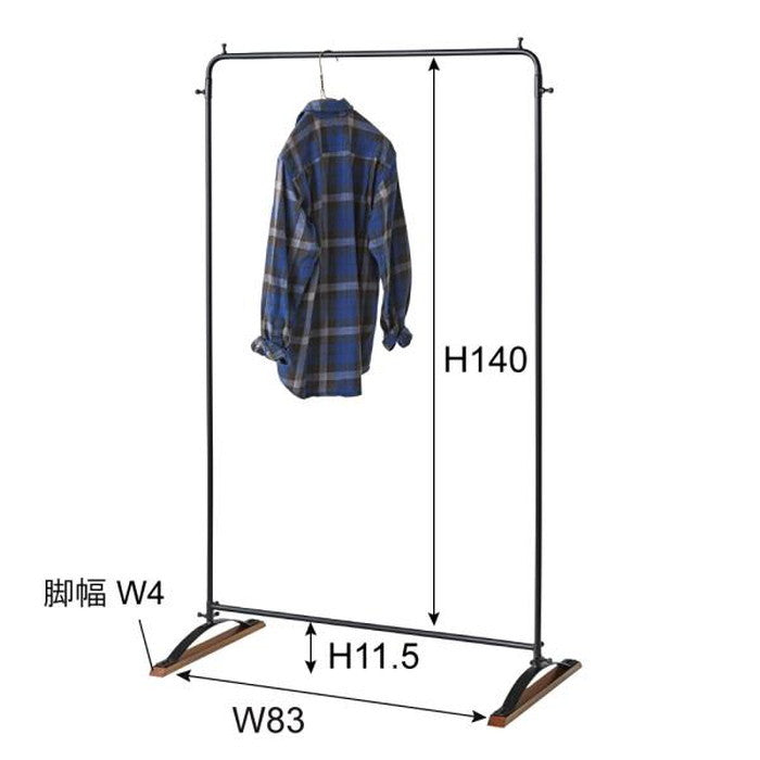 ハンガー アイアン ブラック W95×D51×H154 azu-nw-181の画像