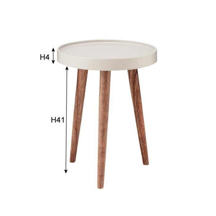 トレーテーブル 小 ホワイト φ35×H45 azu-nw-723の画像