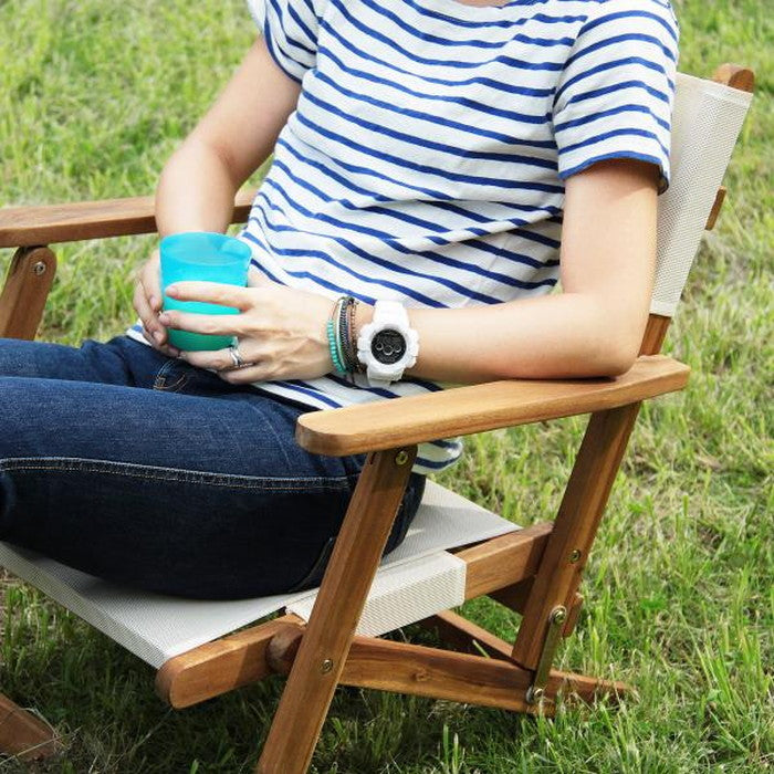 フォールディングチェア アイボリー W56.5×D58×H62×SH24 折りたたみ時:W56.5×D12.5×H74 折りたたみ 折り畳み 折畳 azu-nx-511の画像