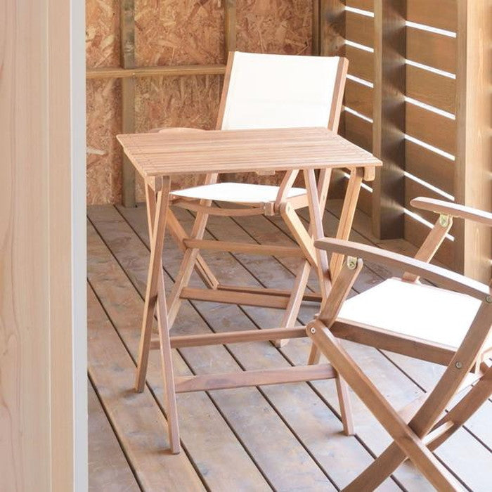 バイロン 折りたたみテーブル ライトブラウン W60×D60×H72 折りたたみ時:W60×D5×H92 azu-nx-902の画像