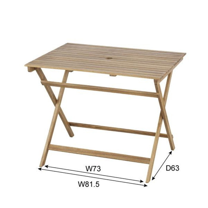 バイロン 折りたたみテーブル ライトブラウン W90×D70×H72 折りたたみ時:W90×D70×H72 azu-nx-903の画像