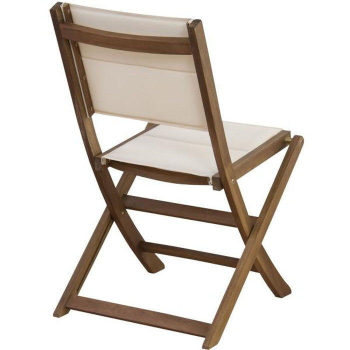 マリーノ チェア アイボリー W48×D59×H85×SH45.5 折りたたみ時:W48×D16×H101 azu-nx-911の画像