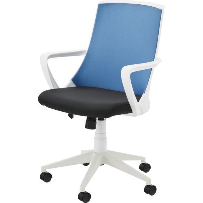 オフィスチェア デスクチェア PCチェア ブラック ホワイト W58×D60×H91-99×SH45-53 azu-ofc-11の画像