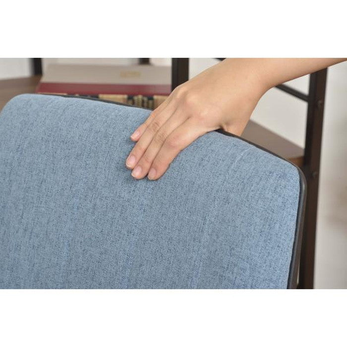 オフィスチェア デスクチェア PCチェア グレー ブルー W59×D63×H91-101×SH42-52 azu-ofc-30の画像