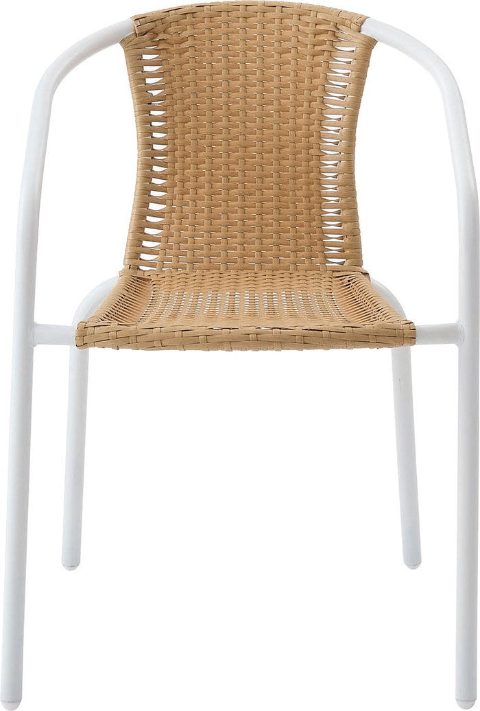 ガーデンチェア ブラック ホワイト W55×D58×H74×SH43 azu-oul-004の画像