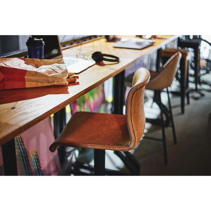 カウンターチェア ブラック ブラウン キャメル W43×D48×H86-107×SH57-78 azu-pc-254の画像