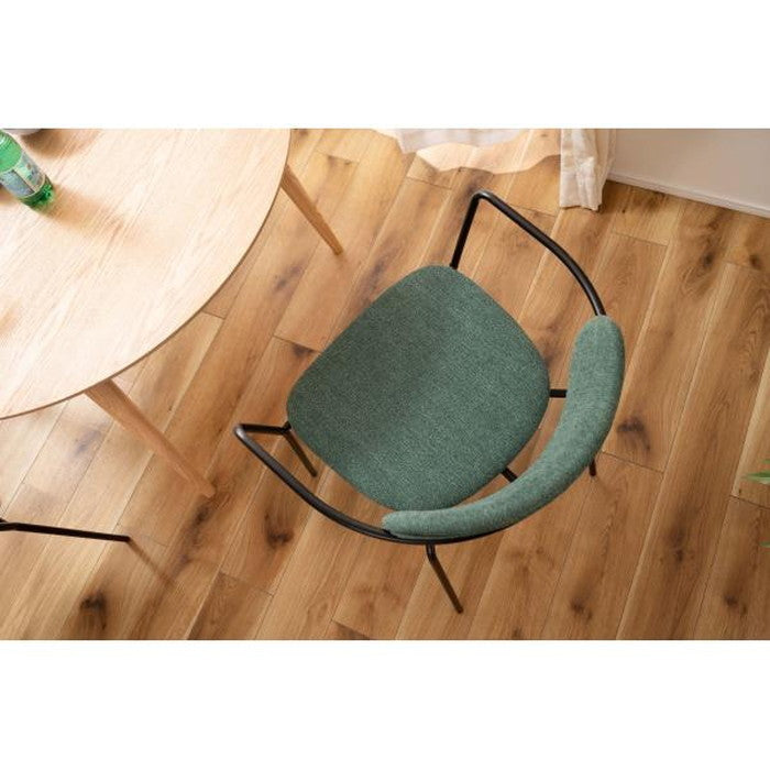 アームチェア ダイニング チェア ベージュ グリーン グレー W60×D54×H74.5×SH47 azu-pc-257の画像