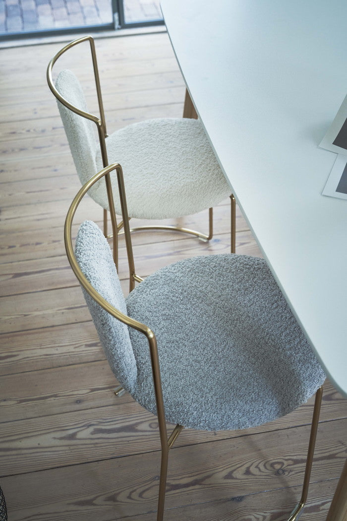 ダイニング チェア グレー アイボリー W53.5×D48×H71×SH48 azu-pc-622の画像