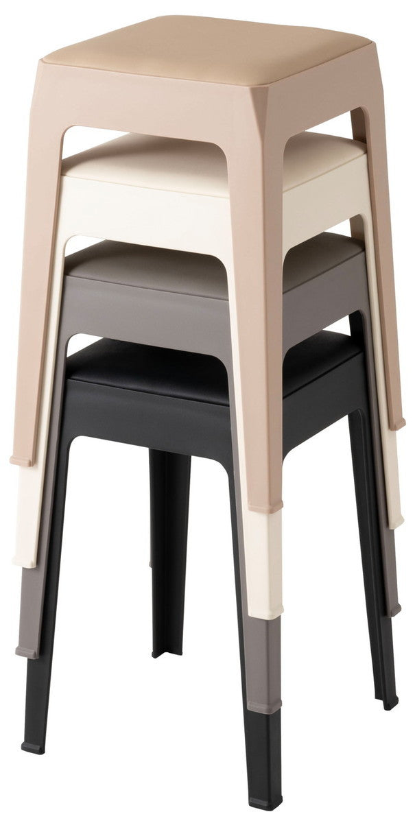 スツール ブラック グレー アイボリー ローズベージュ W33×D33×H46 azu-pc-732の画像