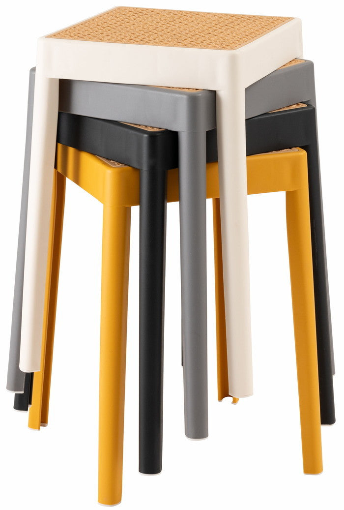 スツール ブラック グレー ホワイト イエロー W34×D34×H46 azu-pc-733の画像