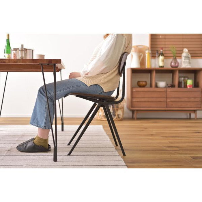 チェア ブラック ブラウン W46×D50×H78×SH46 azu-pc-73の画像