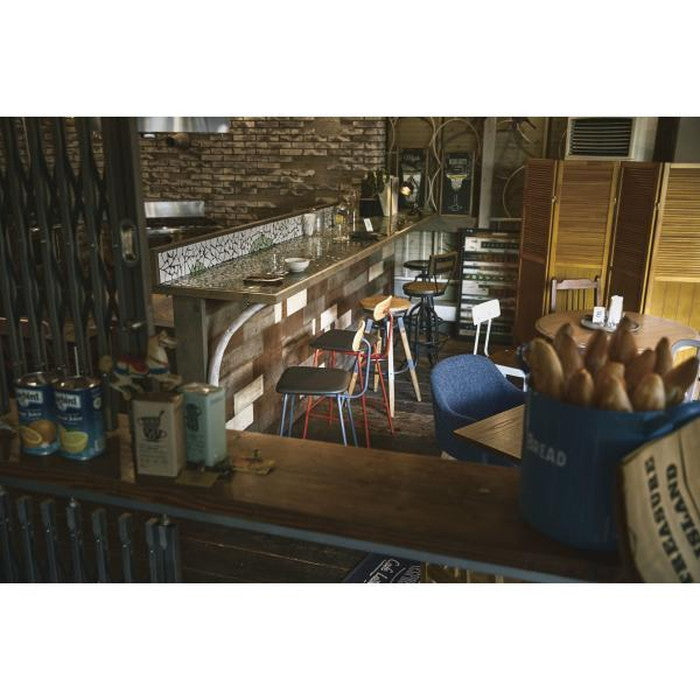 ハイチェア ブラック W42×D47×H91×SH65 azu-plc-511の画像