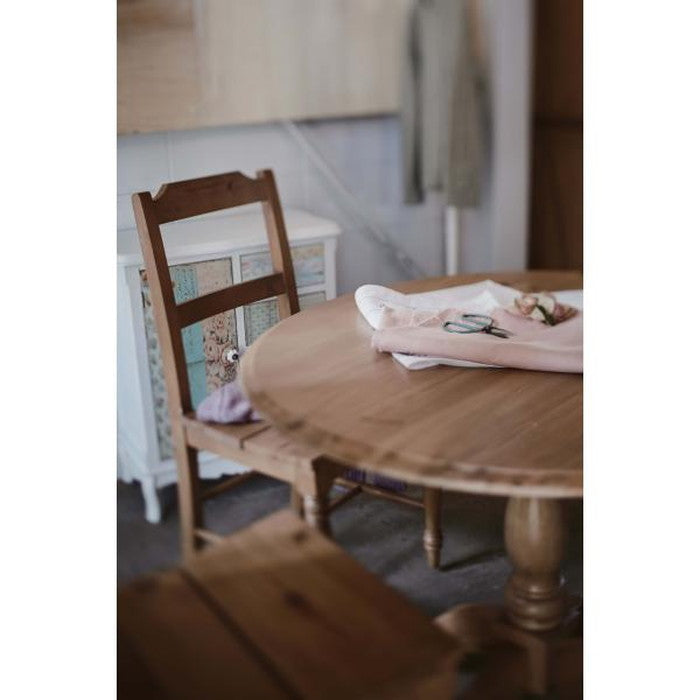 ラウンドダイニング テーブル ライトブラウン Φ90×H70 円形 azu-pm-614の画像