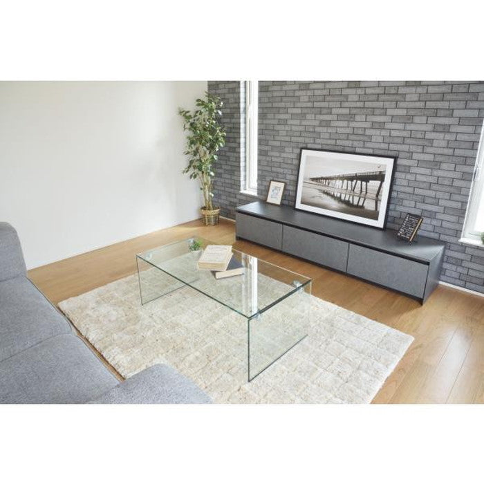 ガラステーブル クリア W100×D50×H38.5 azu-pt-26の画像