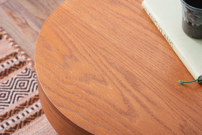 トレー サイドテーブル ブラウン W40×D40×H49 azu-pt-616の画像