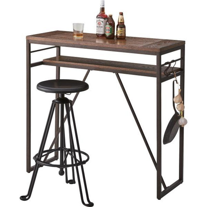 カウンターテーブル ブラック W105×D43×H100 azu-pt-782の画像