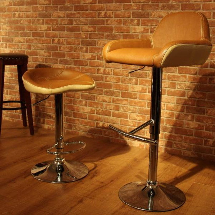 カウンターチェア ブラウン W45×D39×H69-89×SH62-82 azu-rkc-264の画像