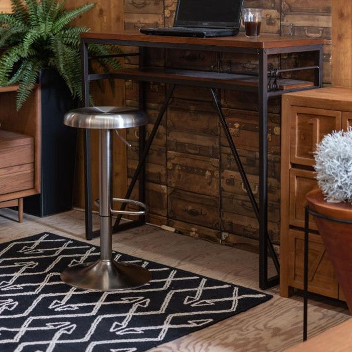 カウンタースツール シルバー W38.5×D38.5×H60-82 azu-rkc-271の画像