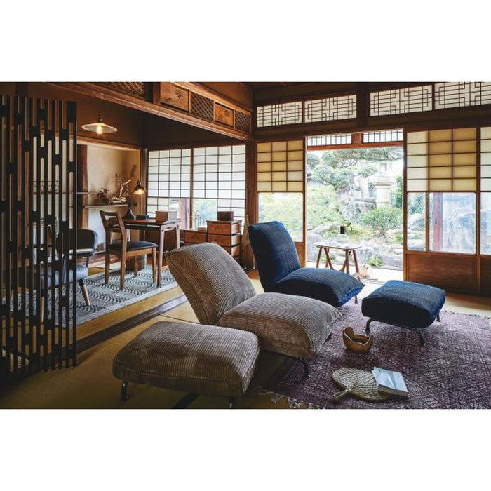 オットマン グレー ネイビー W70×D47×H30 azu-rkc-435の画像