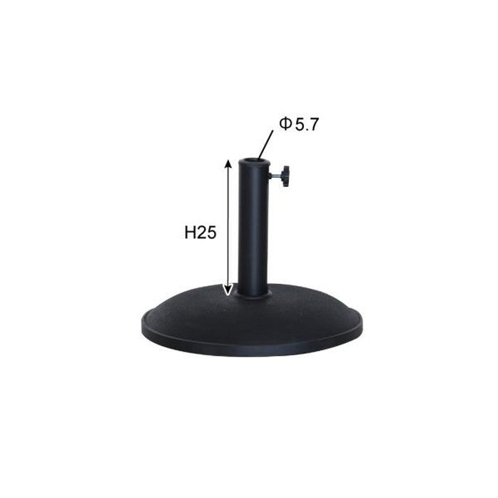 パラソルベース ブラック W45×D45×H33 パラソルベース 土台 パラソルスタンド ガーデンパラソル用 コンパクト 円形 丸型 丸い 重し おもし スチール ブラック azu-rkc-528の画像