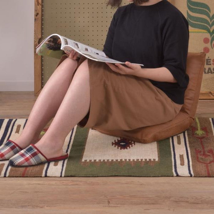 カックンリクライナー 座椅子 キャメル W38×D38/45×H36×SH12 azu-rkc-827の画像