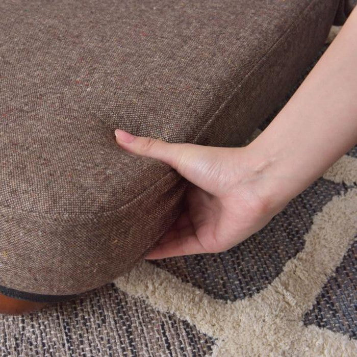 スマート 脚付座椅子 ベージュ ブラウン W65×D73-108×H58×SH20 azu-rkc-930の画像