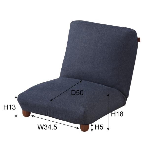 フロアソファM インディゴ グリーン W50×D68-96×H20-48×SH18 azu-rkc-940の画像