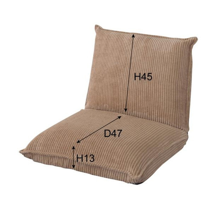 フロアソファ ベージュ グレー W61×D70-106×H16-54×SH16 azu-rkc-942の画像